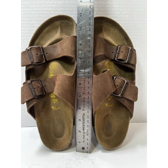 Birkenstock Arizona Habana Oiled Leather Men\'s 42 Sandals Vintage 1980s Not Worn